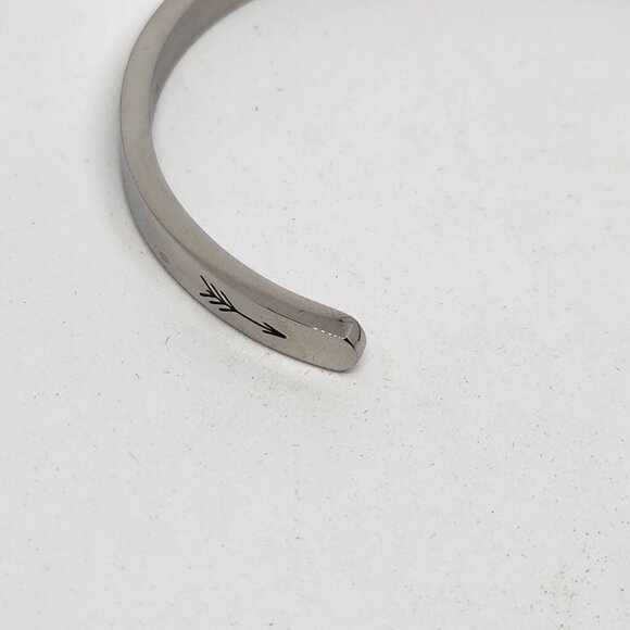 Affirmation Bracelet Open Cuff I Am The Storm Silver Tone Inspiration - Picture 5 of 8